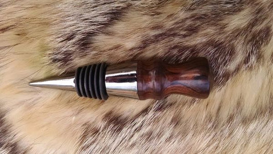 Custom Cocobolo wood wine bottle stopper