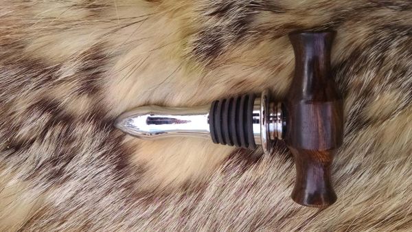 Arizona desert Iron wood T handle wine bottle stopper and cork screw