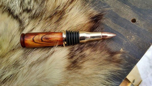 50cal BMG Cocobolo wood bullet style wine bottle stopper