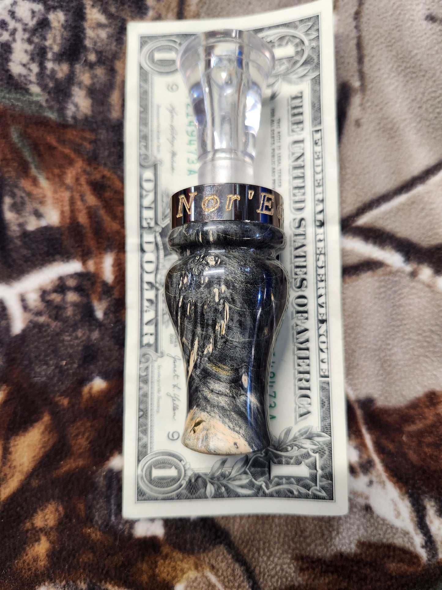 Boxelder burl wood double Reed mallard duck call