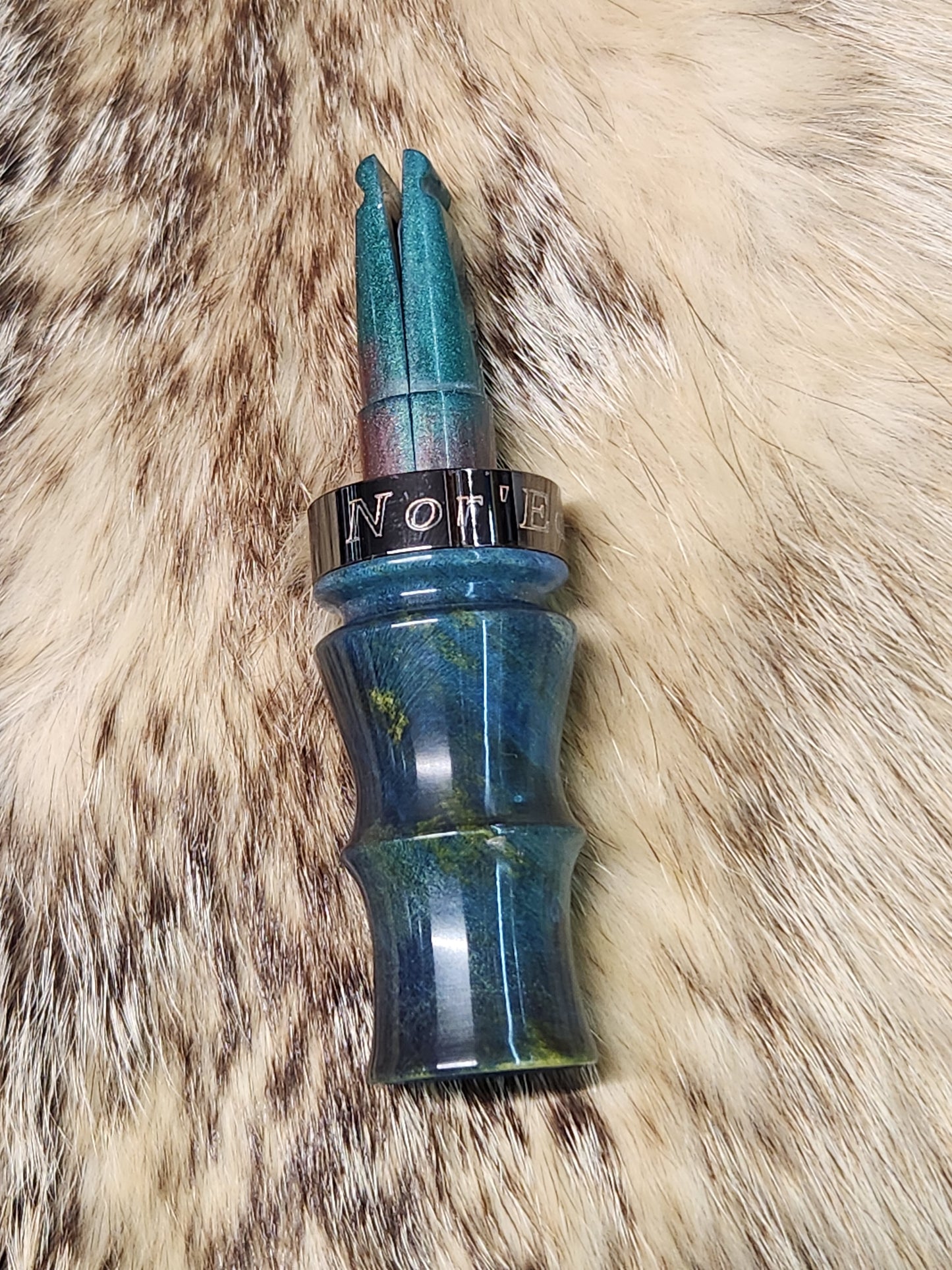Stabilized maple burl crow call