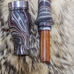 Fordite in resin double Reed Duck Call with cocobolo wood sleeved tone board
