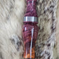 Boxelder burl double reed duck call with cocobolo wood tone board and Damascus band