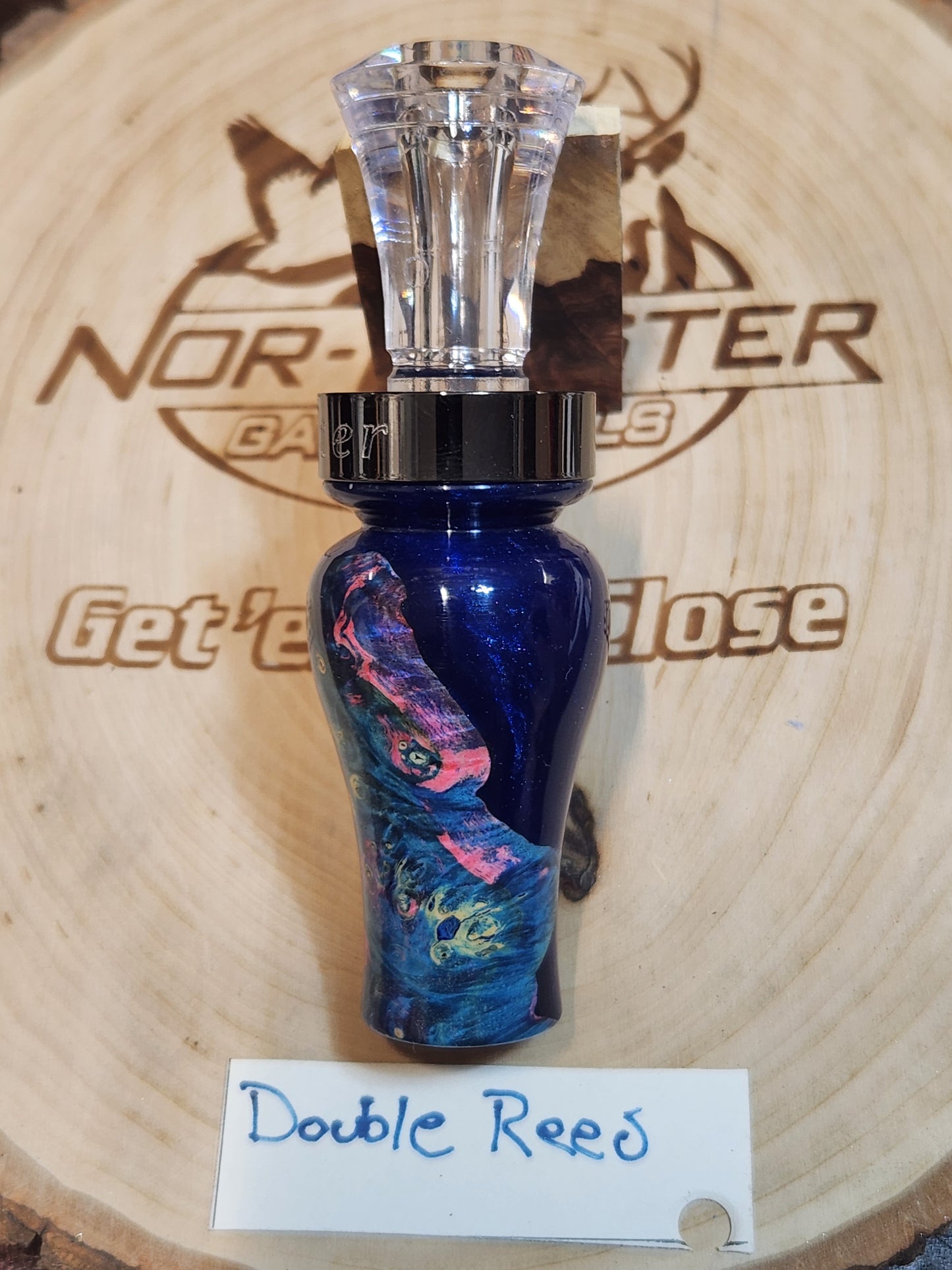 Boxelder burl wood double Reed Duck Call