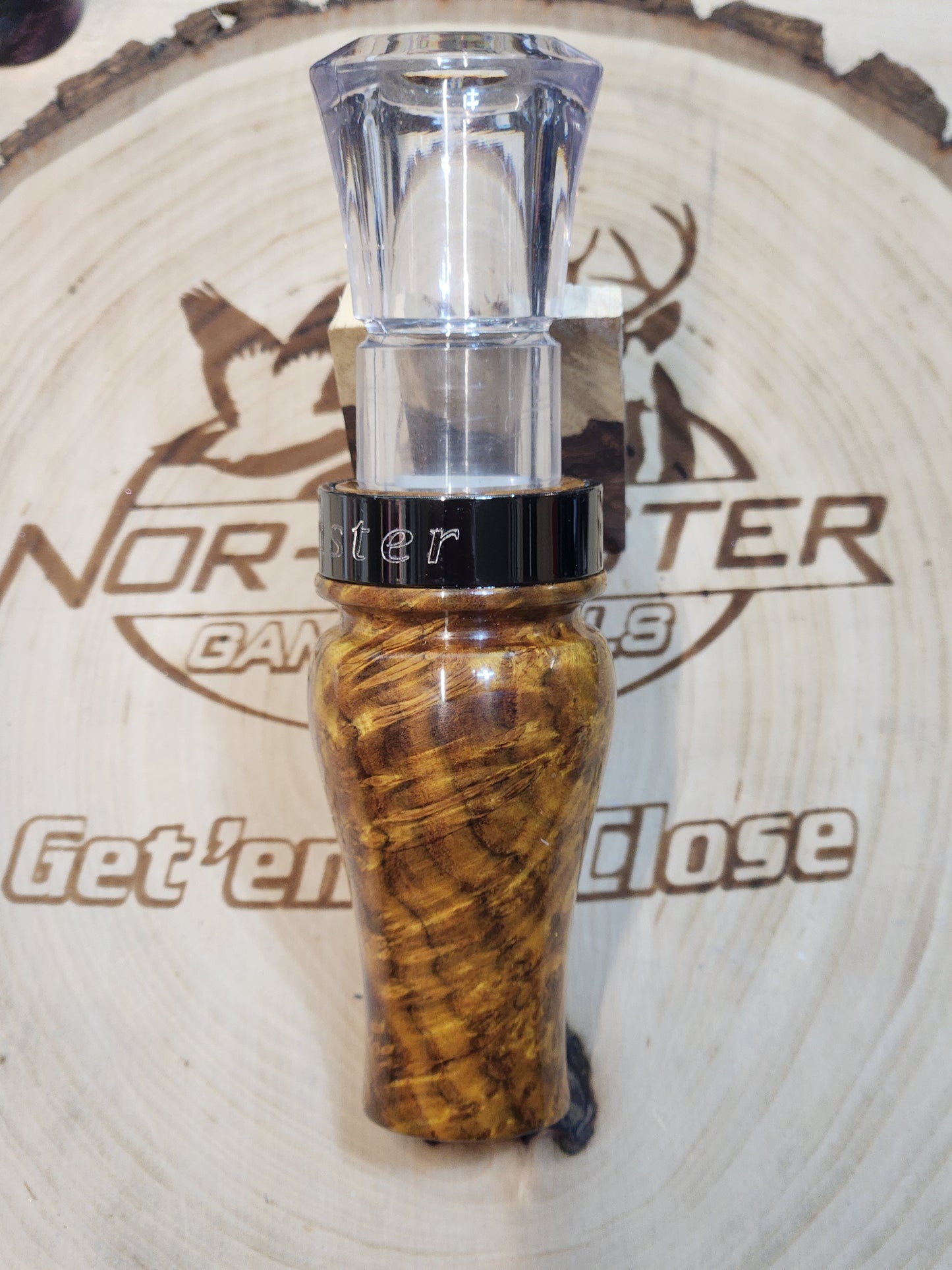 Chittum burl wood short reed goose call