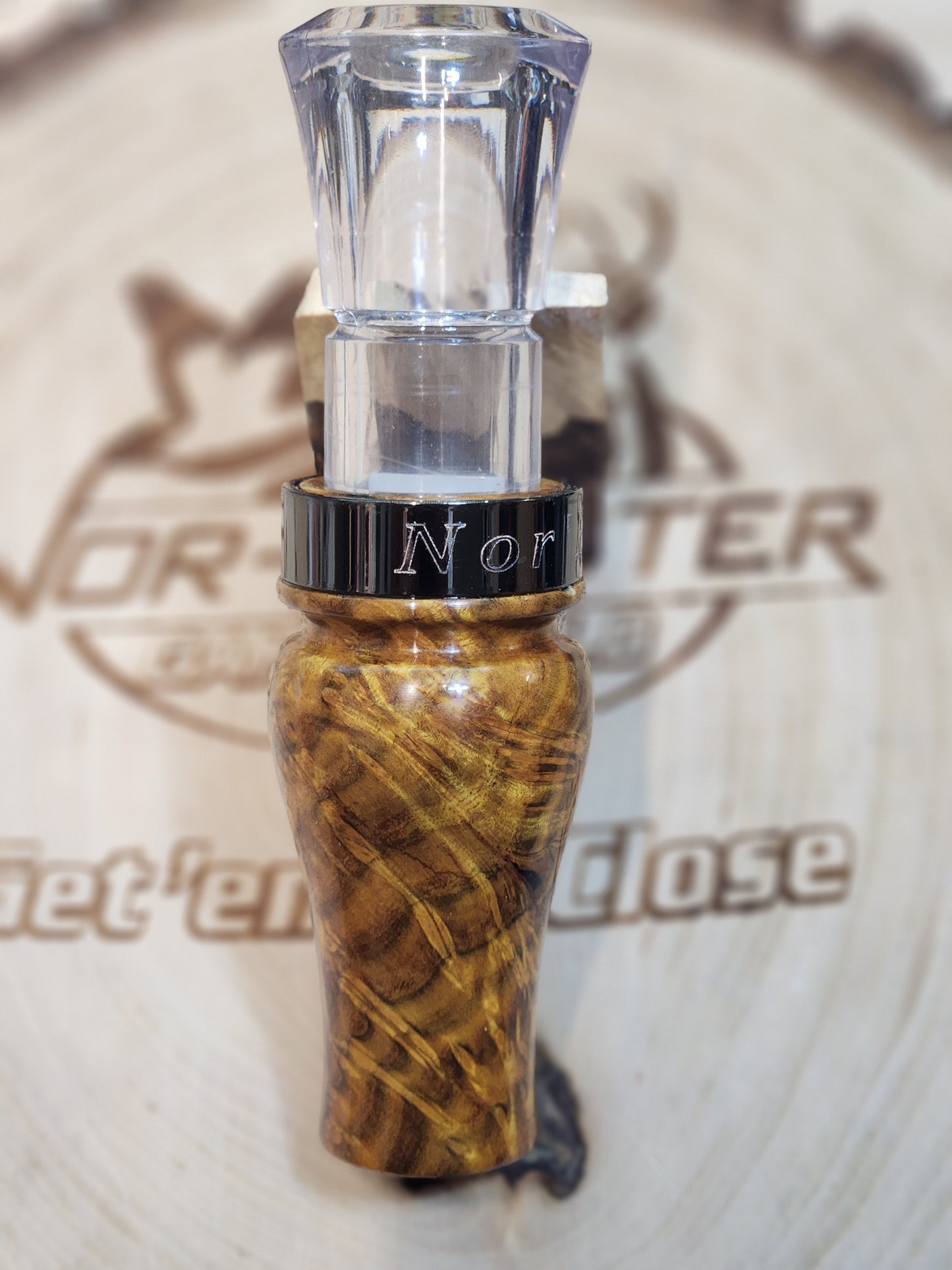 Chittum burl wood short reed goose call