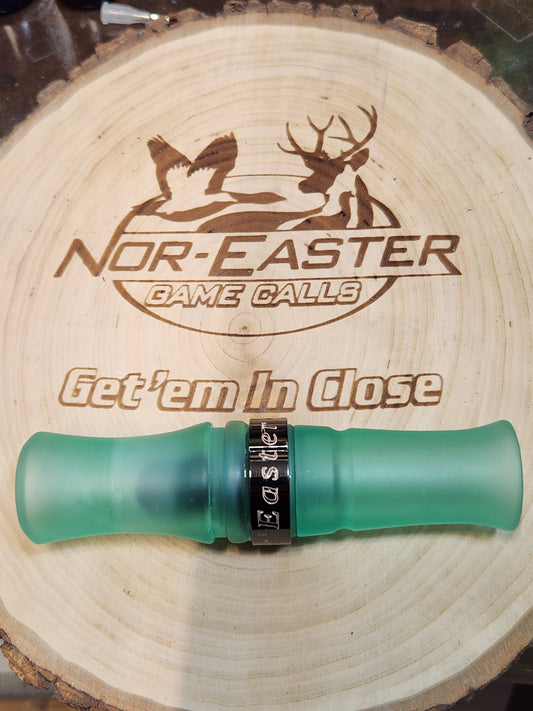 Crystal teal short reed goose call