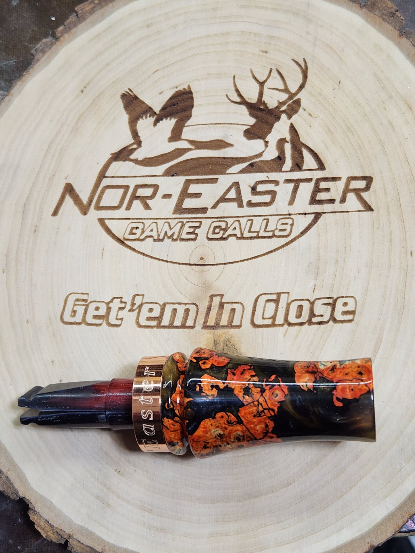 Crow call English chestnut Burl Wood Locator call