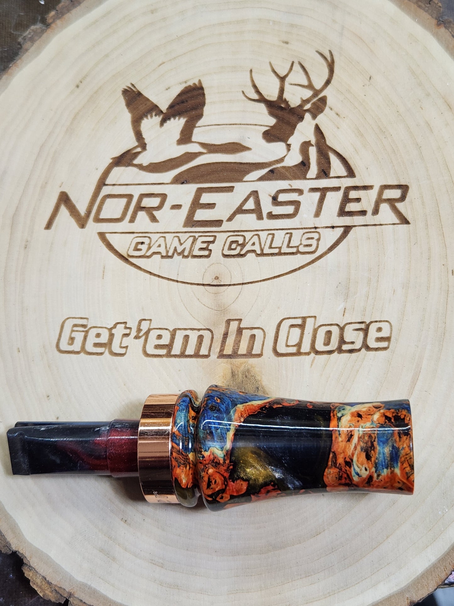 Crow call English chestnut Burl Wood Locator call