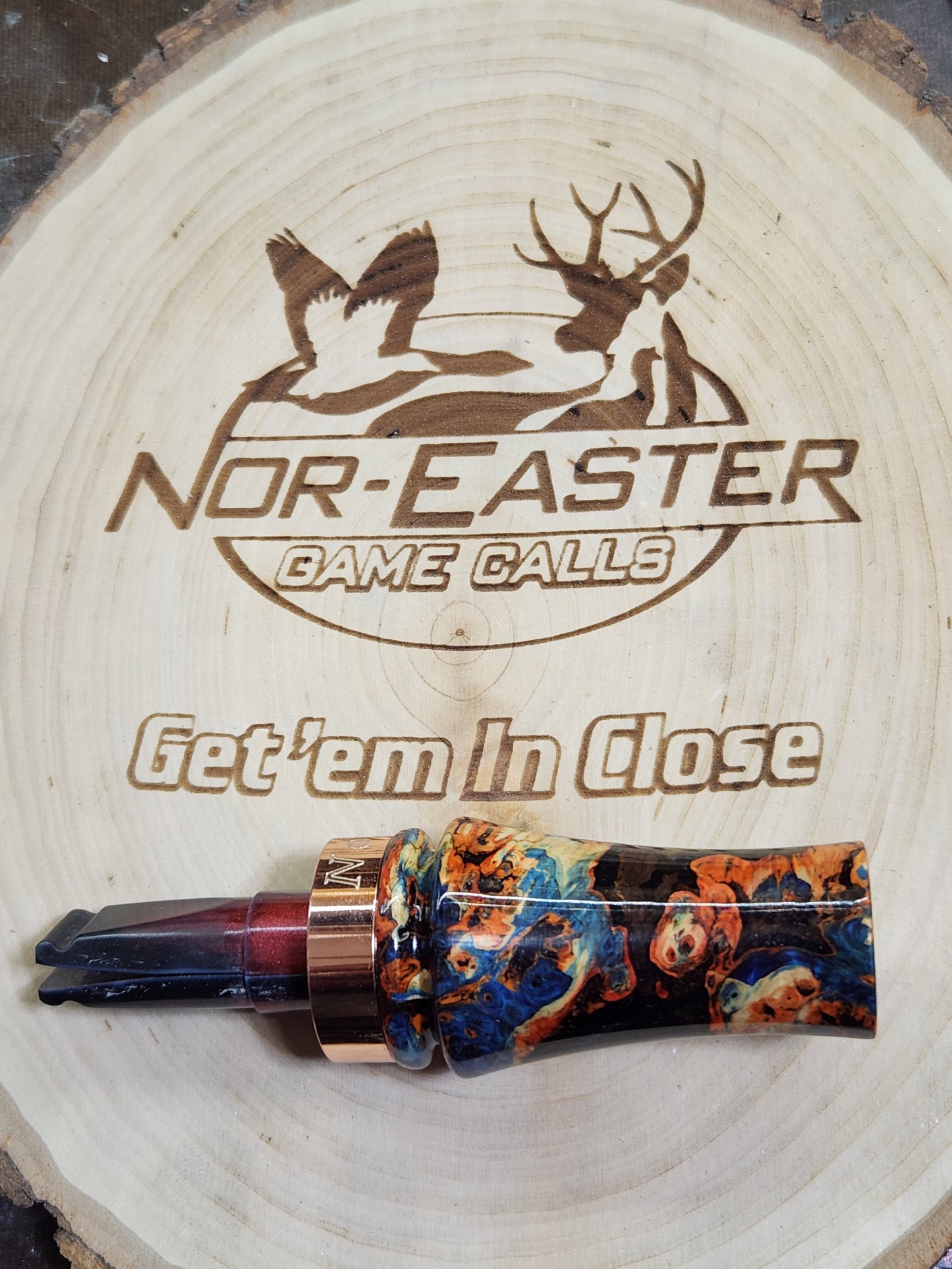 Crow call English chestnut Burl Wood Locator call