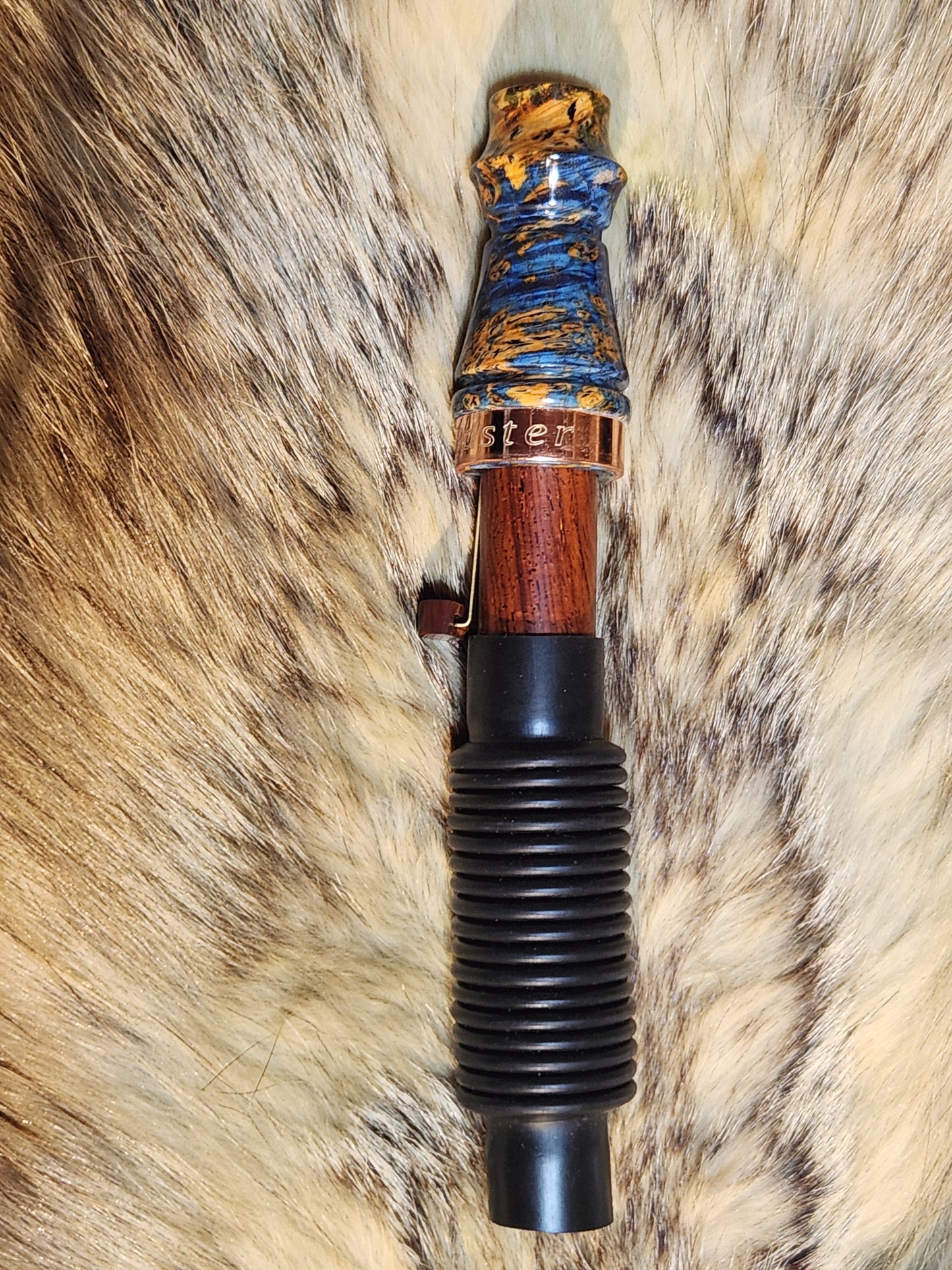 English chestnut burl wood adjustable deer grunt call