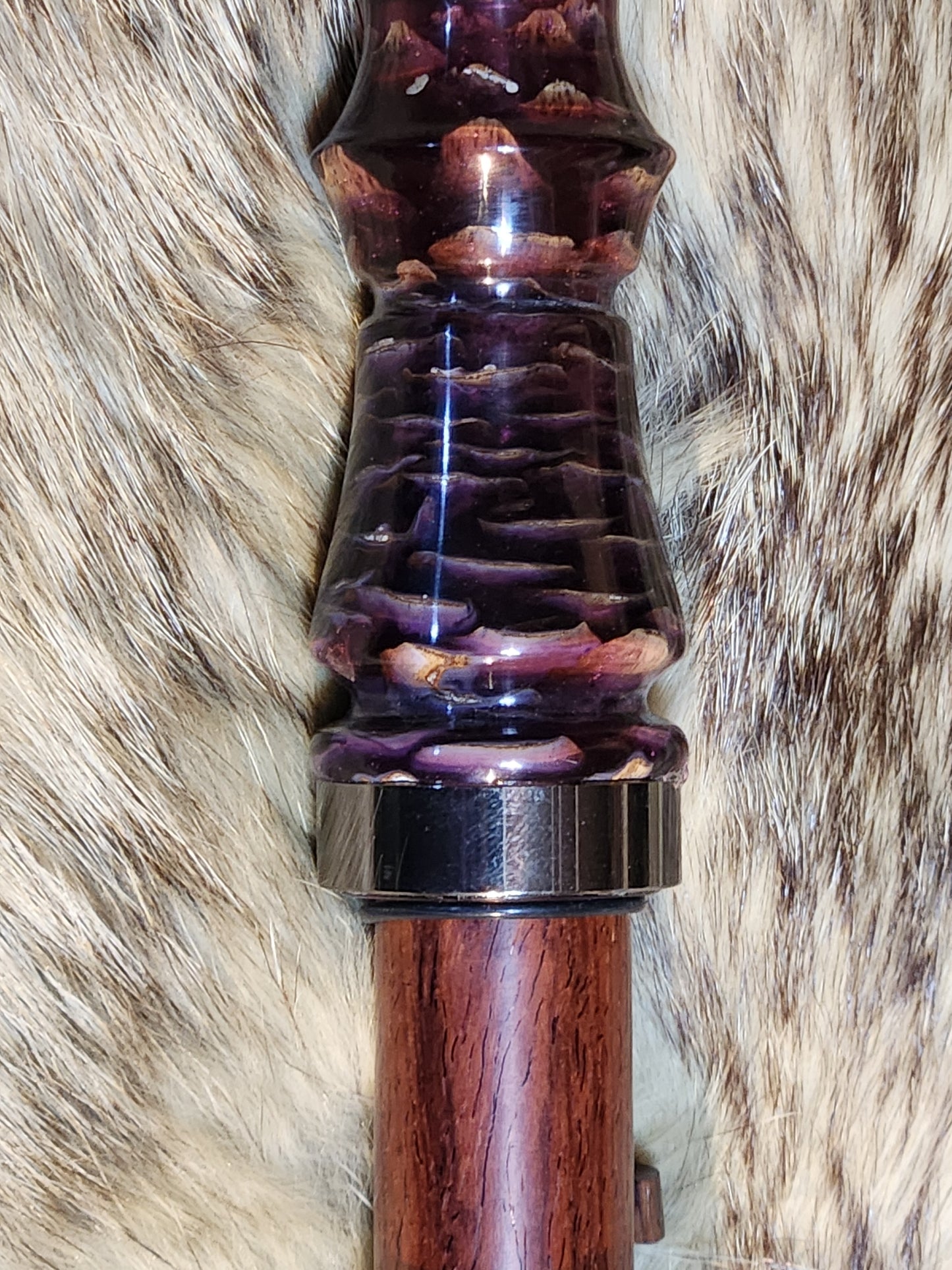 Pine cone in resin adjustable deer grunt call