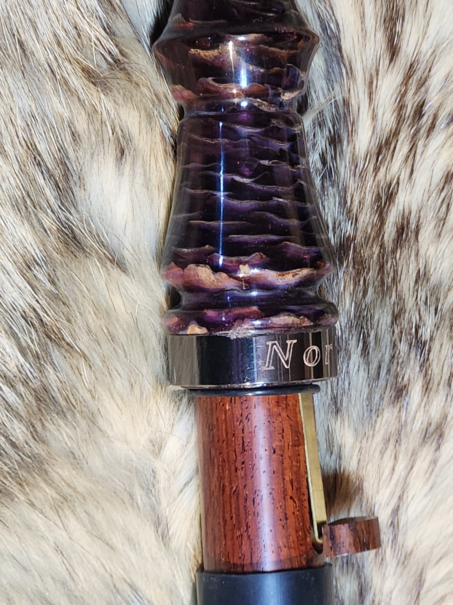 Pine cone in resin adjustable deer grunt call