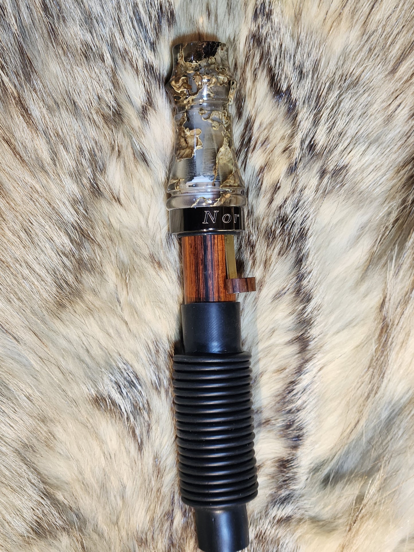 Maple tree moss in resin adjustable deer grunt call