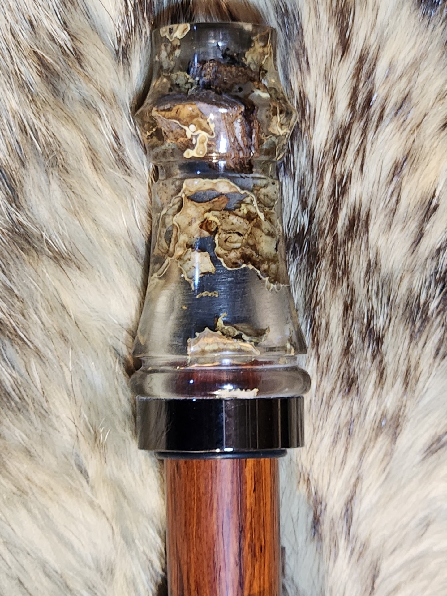 Maple tree moss in resin adjustable deer grunt call