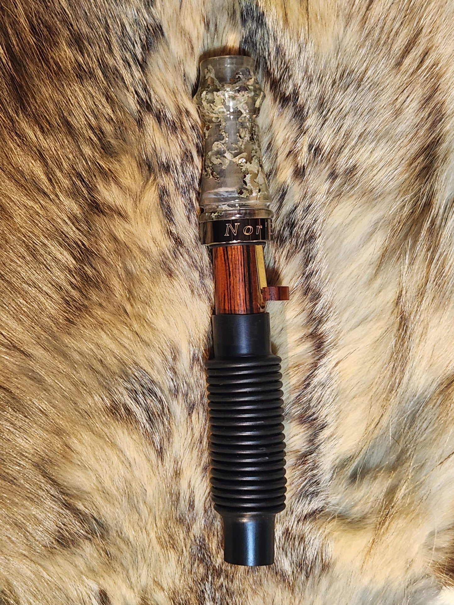 Maple tree moss in resin adjustable deer grunt call