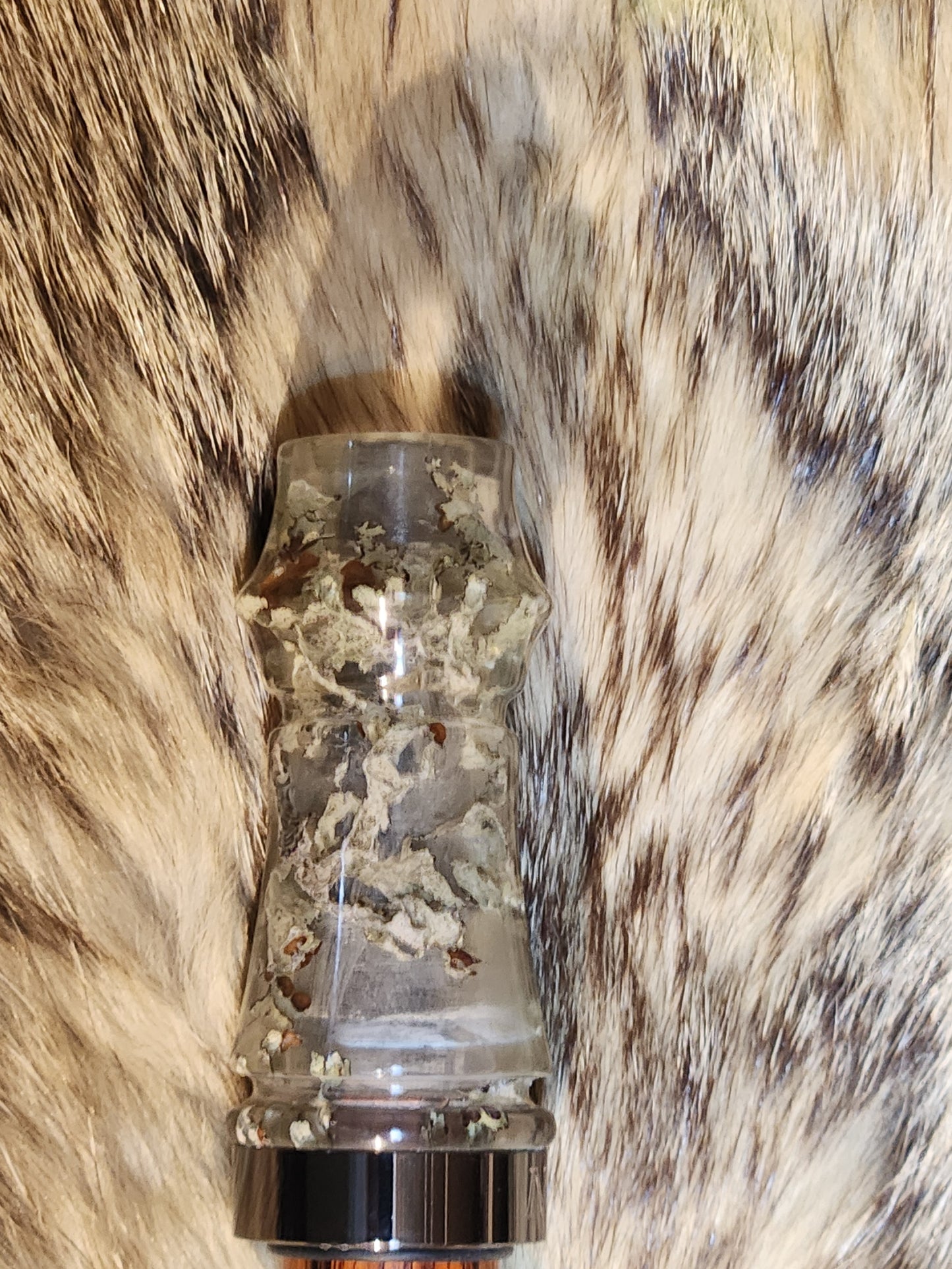 Maple tree moss in resin adjustable deer grunt call