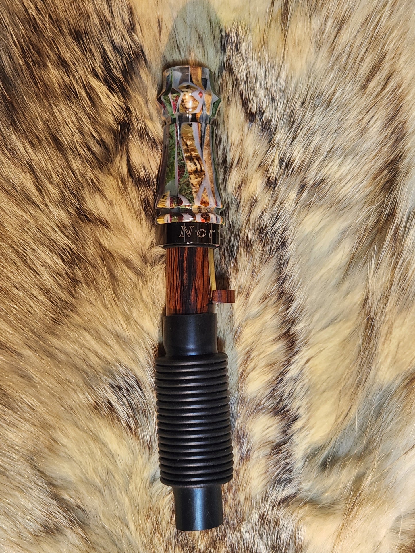 Pieces and parts in resin adjustable deer grunt call