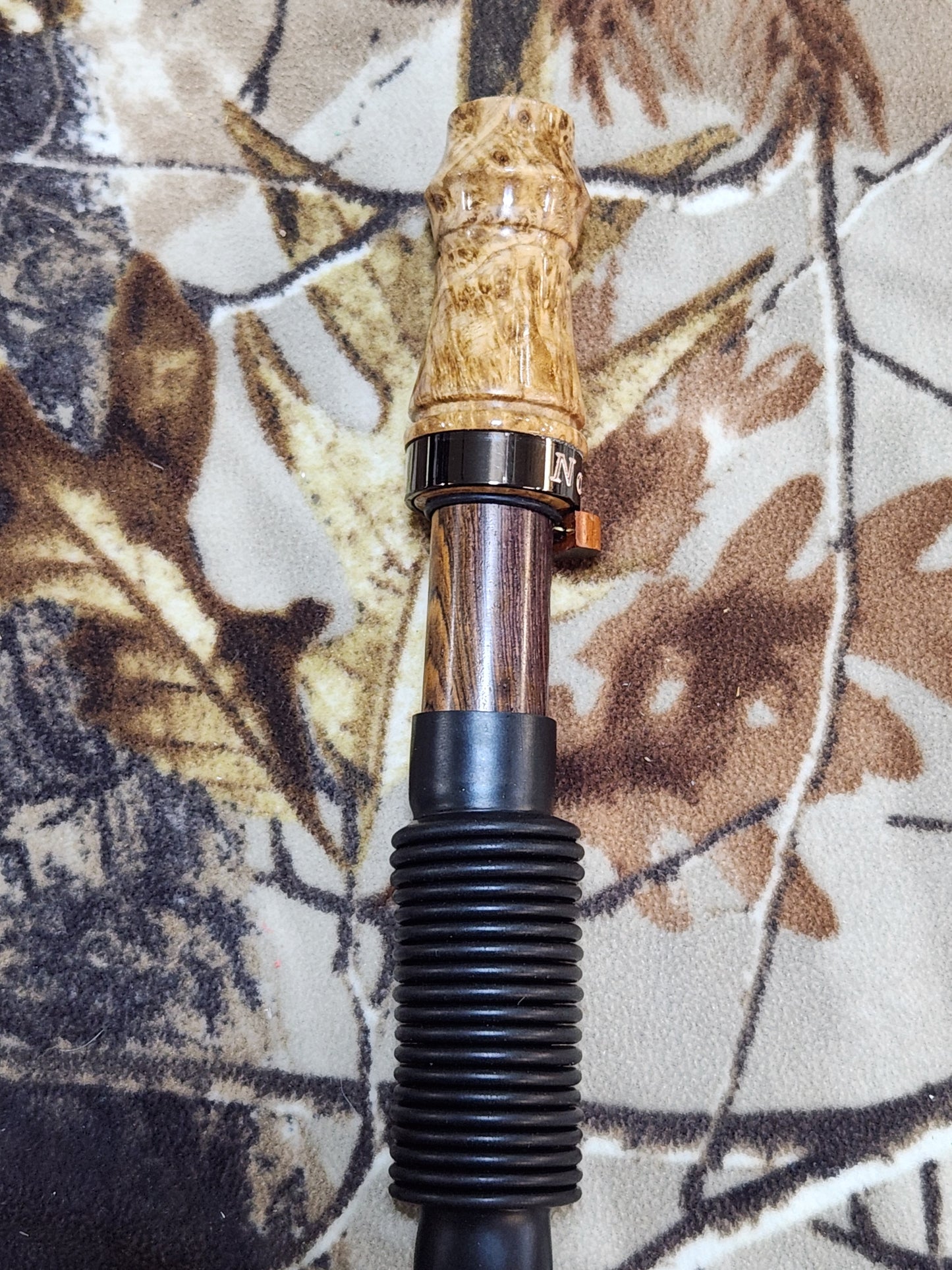 Black ash burl stabilized adjustable deer grunt call