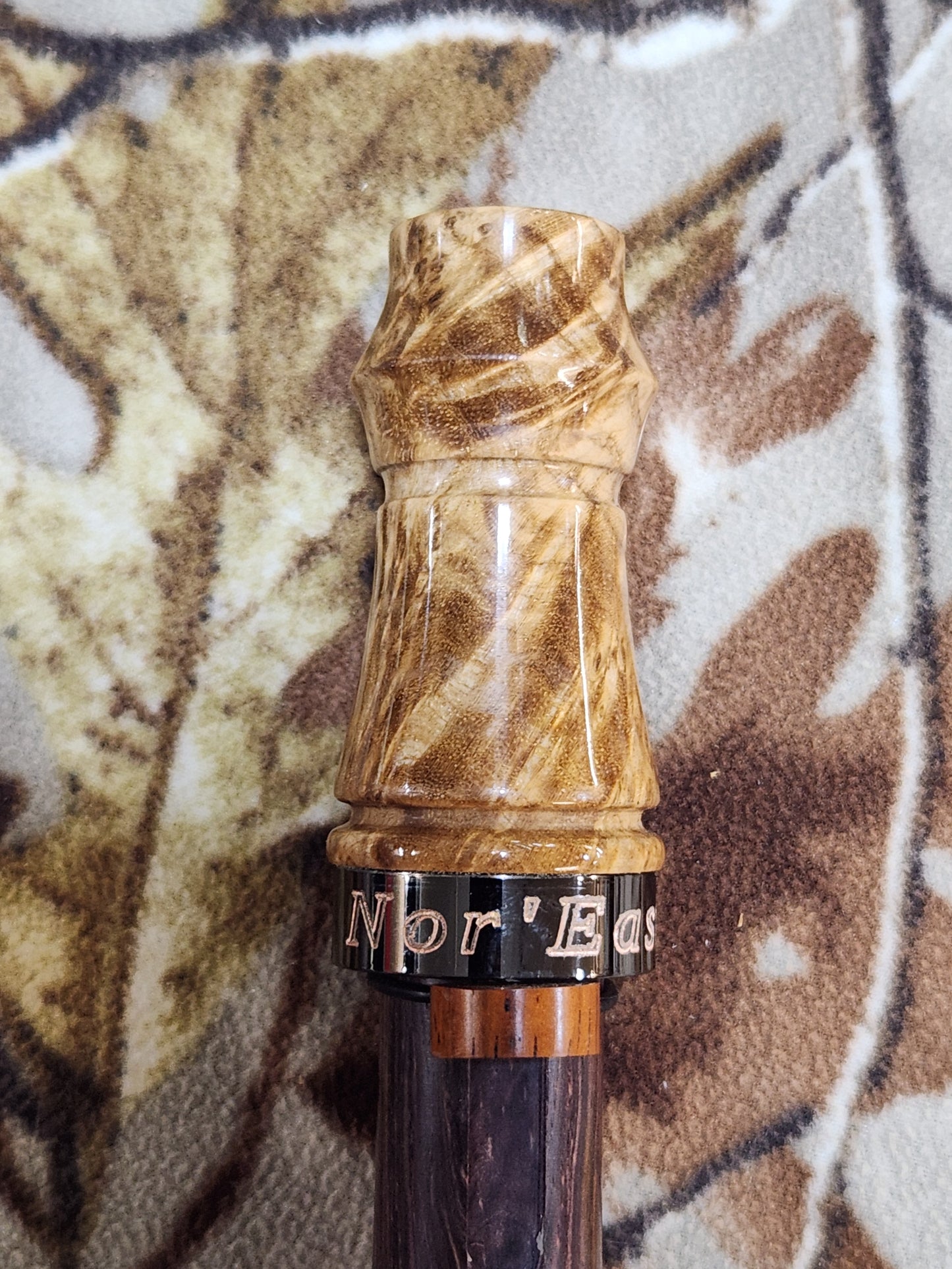 Black ash burl stabilized adjustable deer grunt call