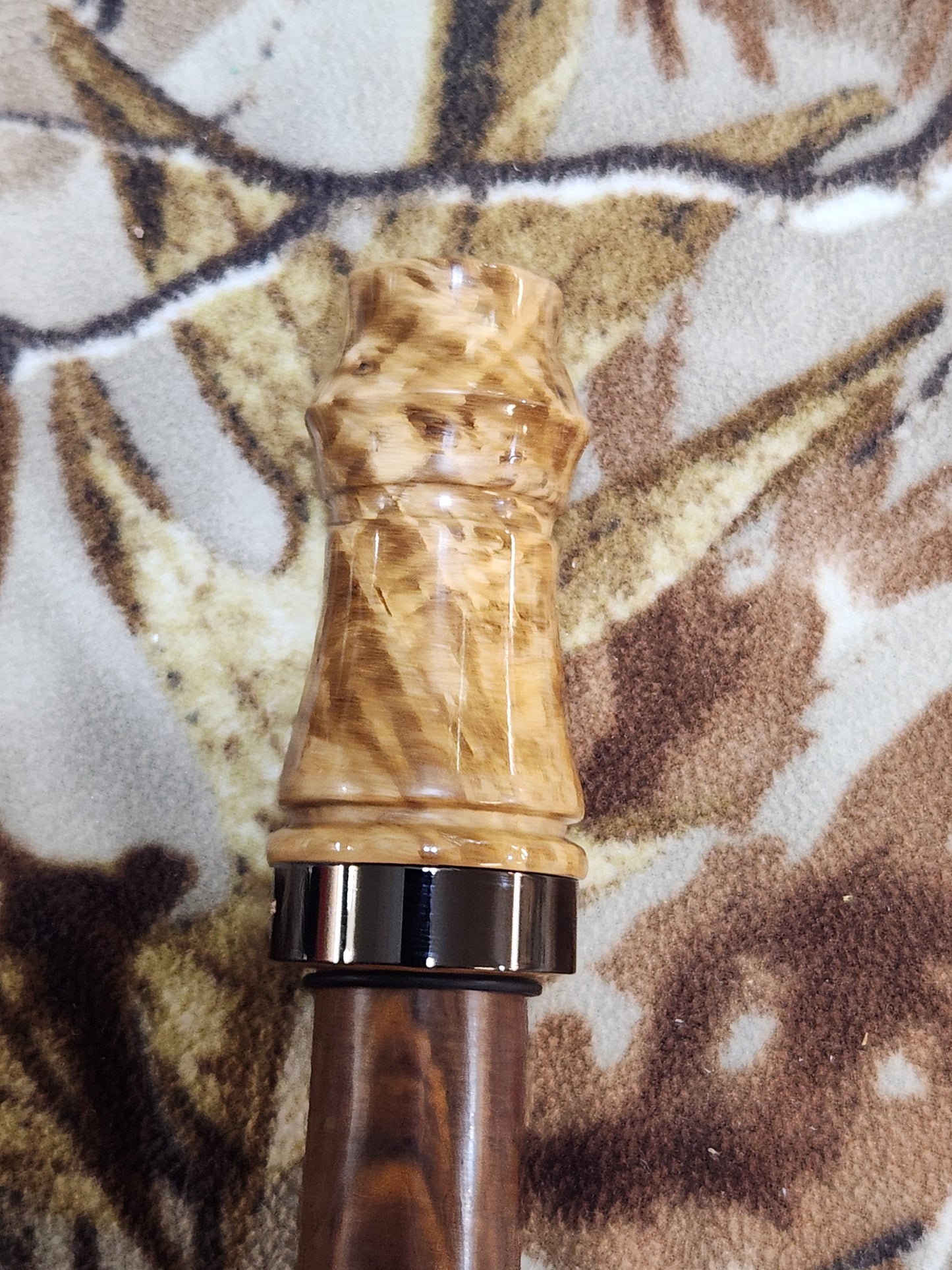 Black ash burl stabilized adjustable deer grunt call