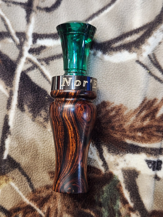 Cocobolo wood double Reed mallard duck call