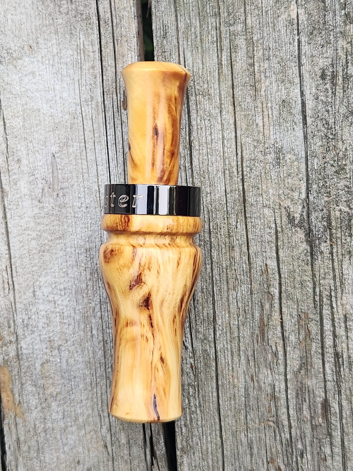 Yellow cedar burl wood, wood duck call