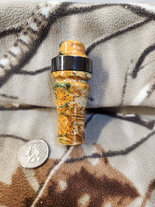 Rabbit Distress call stabilized and Dyed boxelder Burl Wood