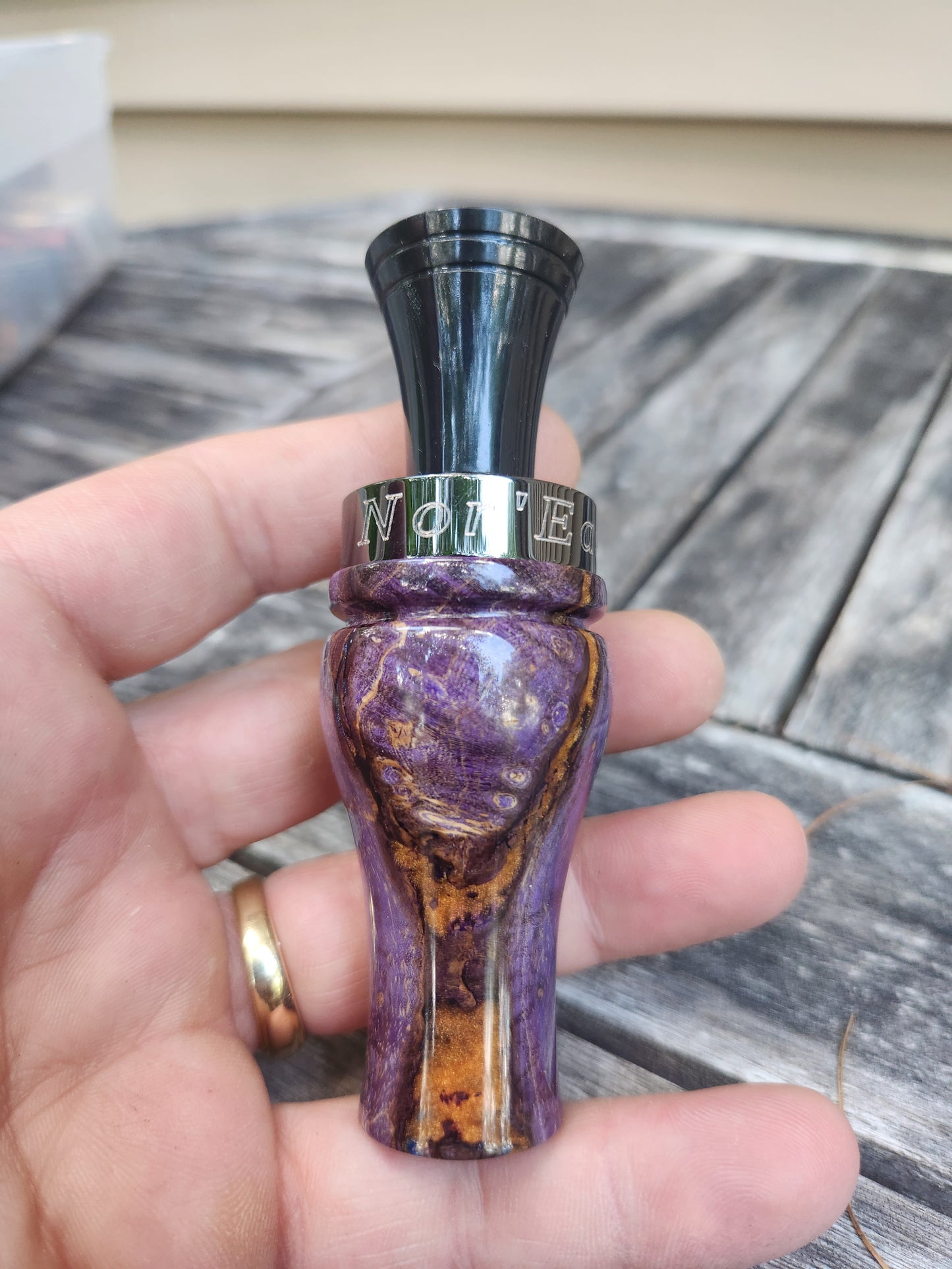 Black ash burl wood double Reed Duck Call