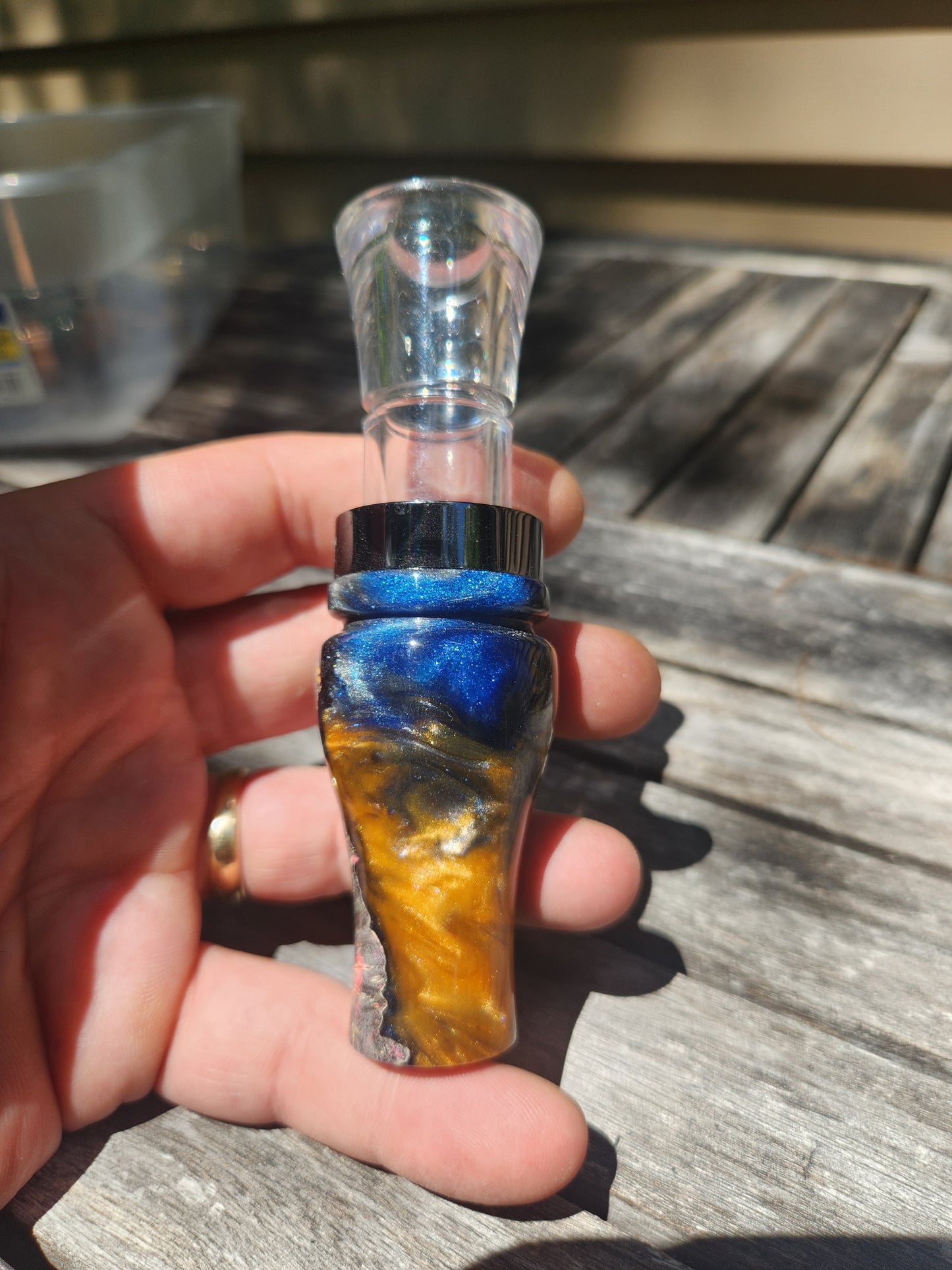 Boxelder burl wood short reed goose call