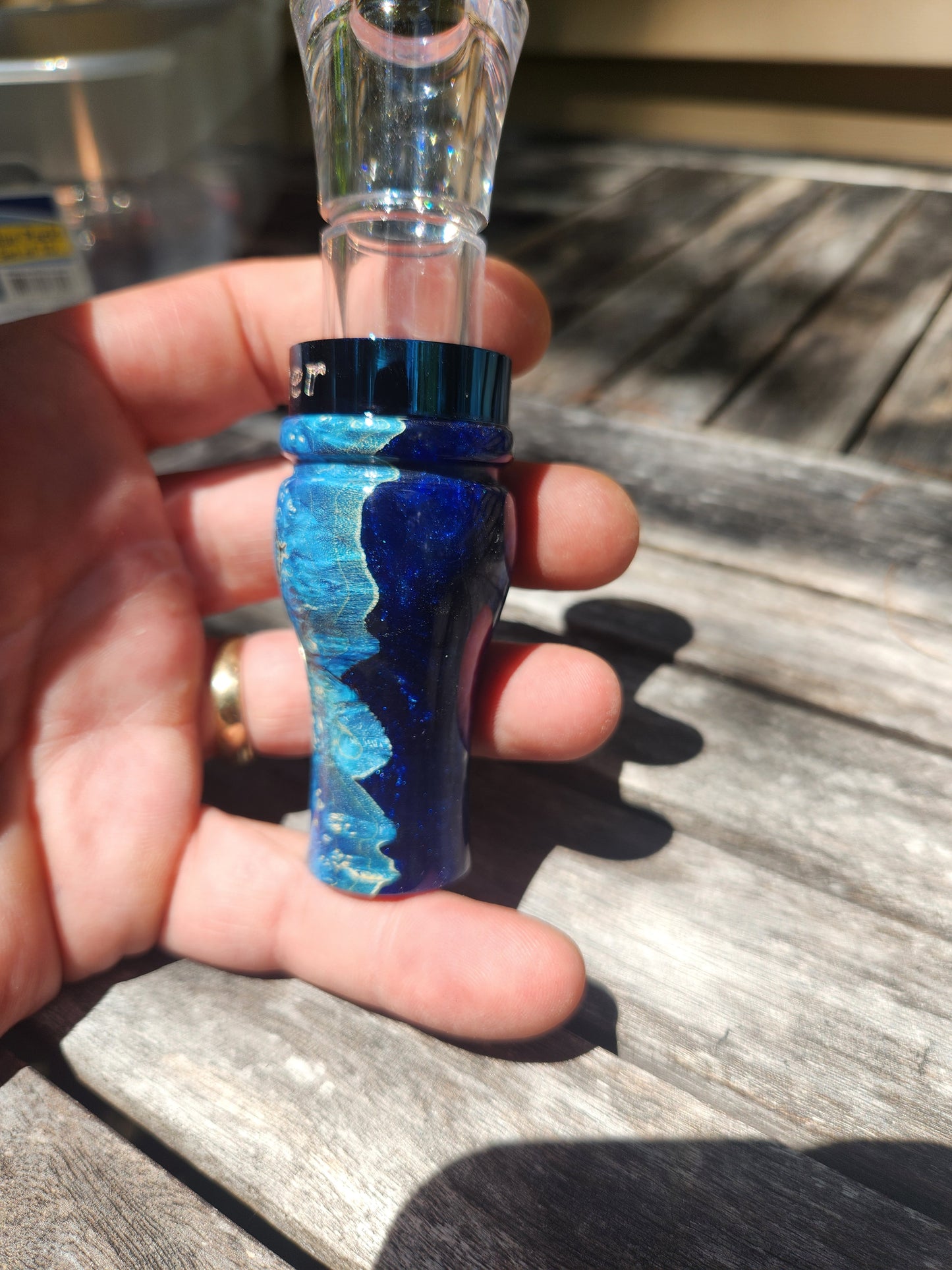 Boxelder burl wood short reed goose call