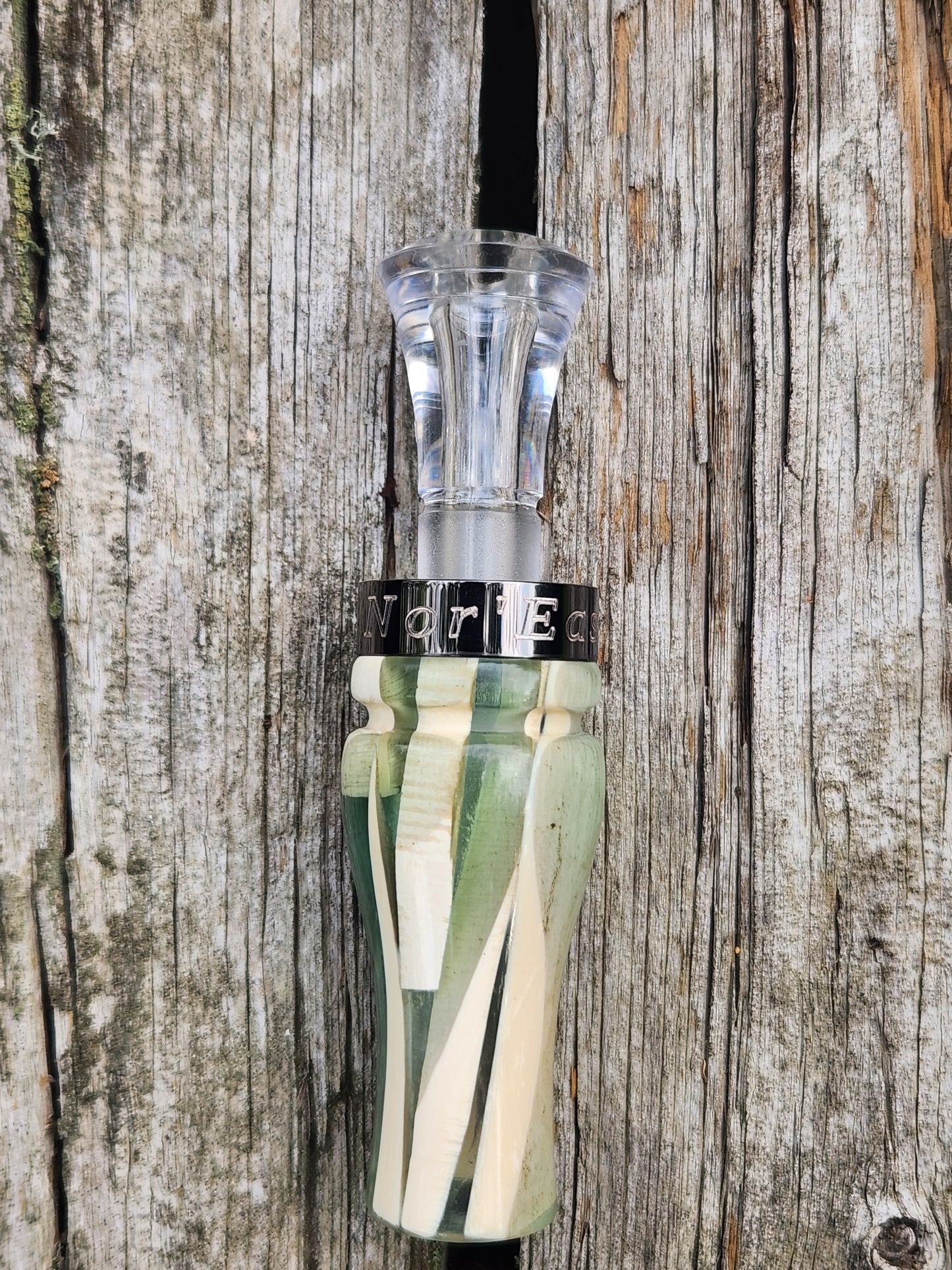 Mammoth ivory pieces in resin double Reed Duck Call