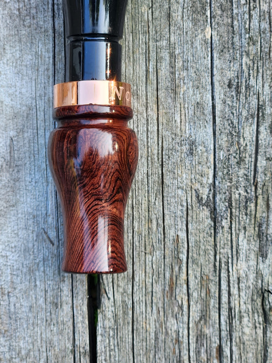 Honduran Rosewood Burl short reed goose call