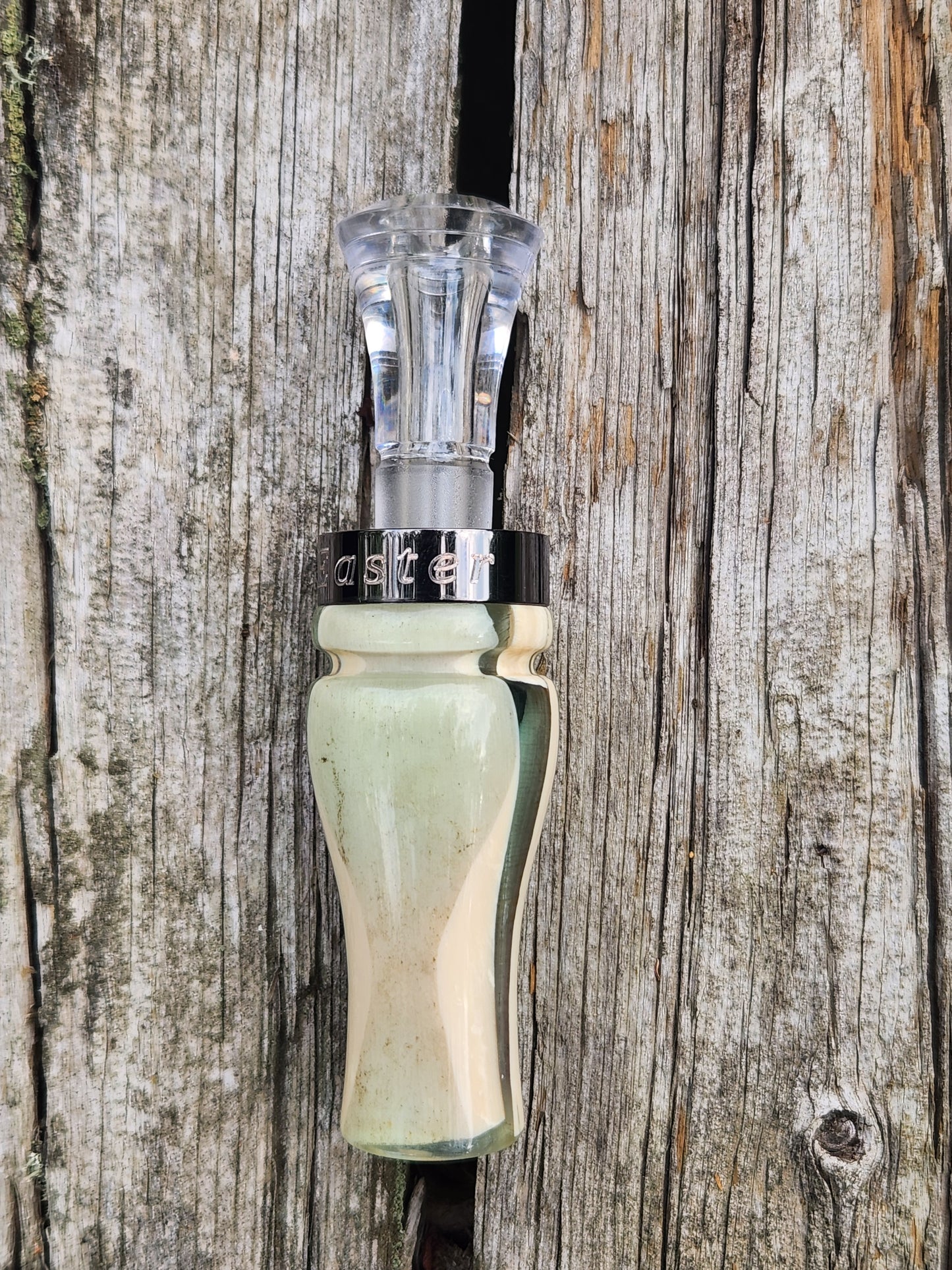 Mammoth ivory pieces in resin double Reed Duck Call