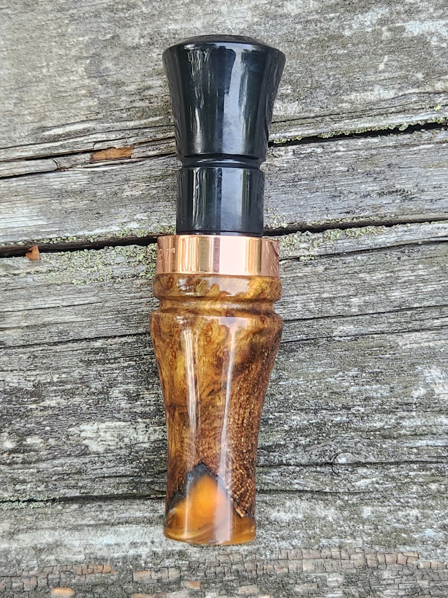 Chittum burl wood short reed goose call