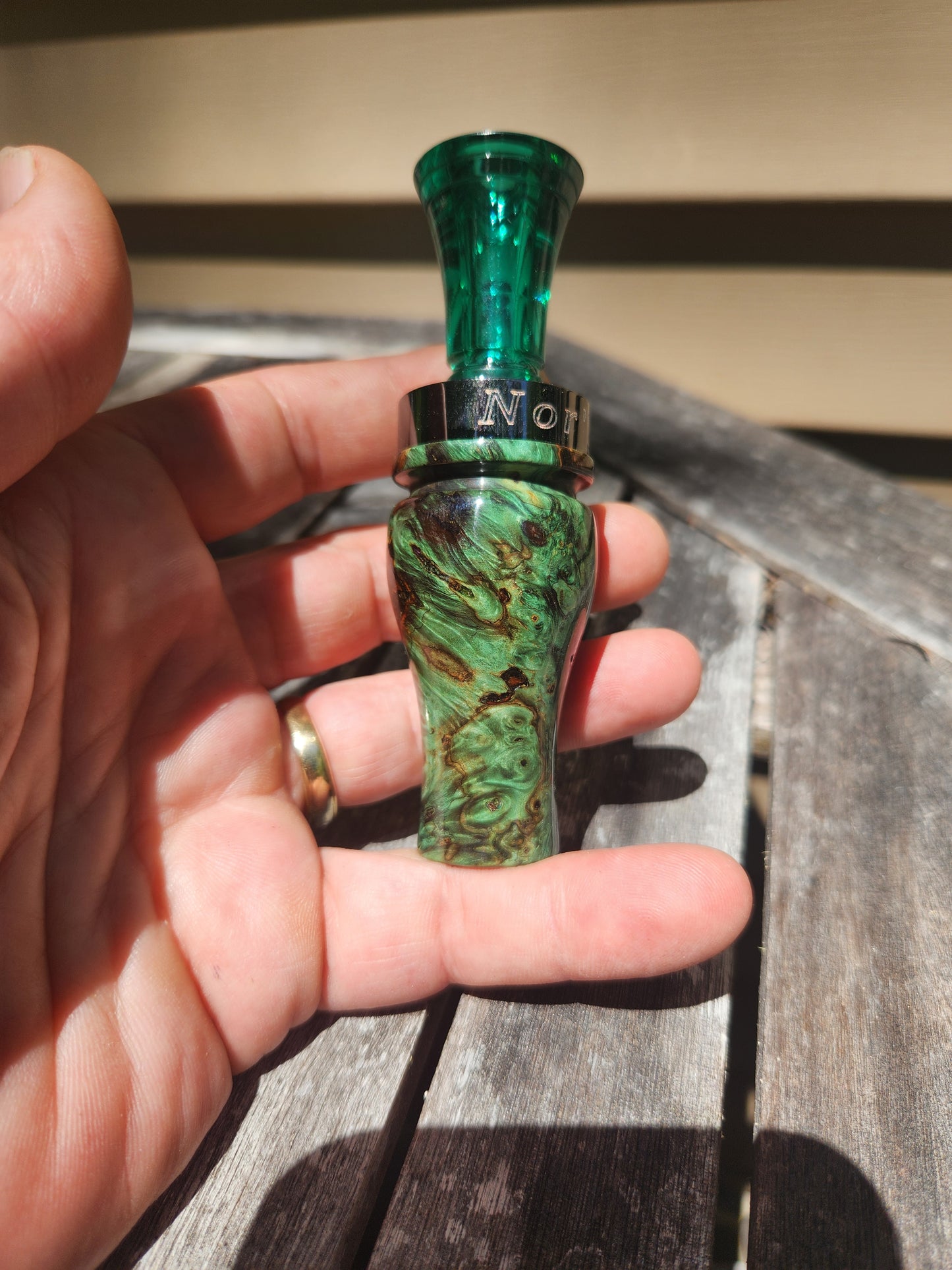 Boxelder burl wood double Reed Duck Call