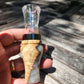 Honduran rose wood burl short reed goose call