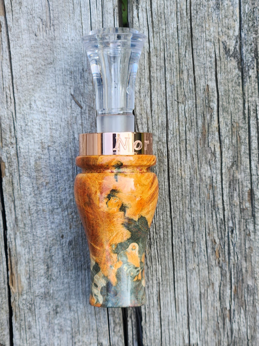 Boxelder burl wood double Reed Duck Call