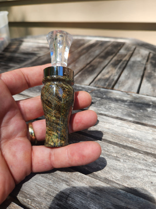 Black ash burl single reed duck call