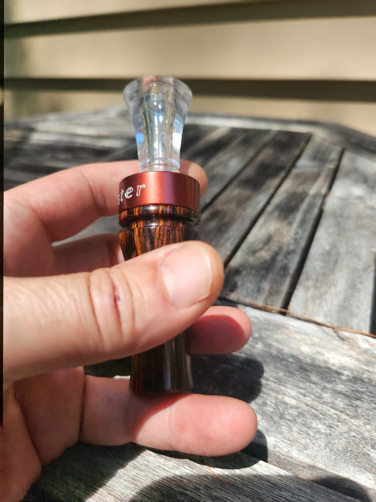 Cocobolo wood single reed duck call