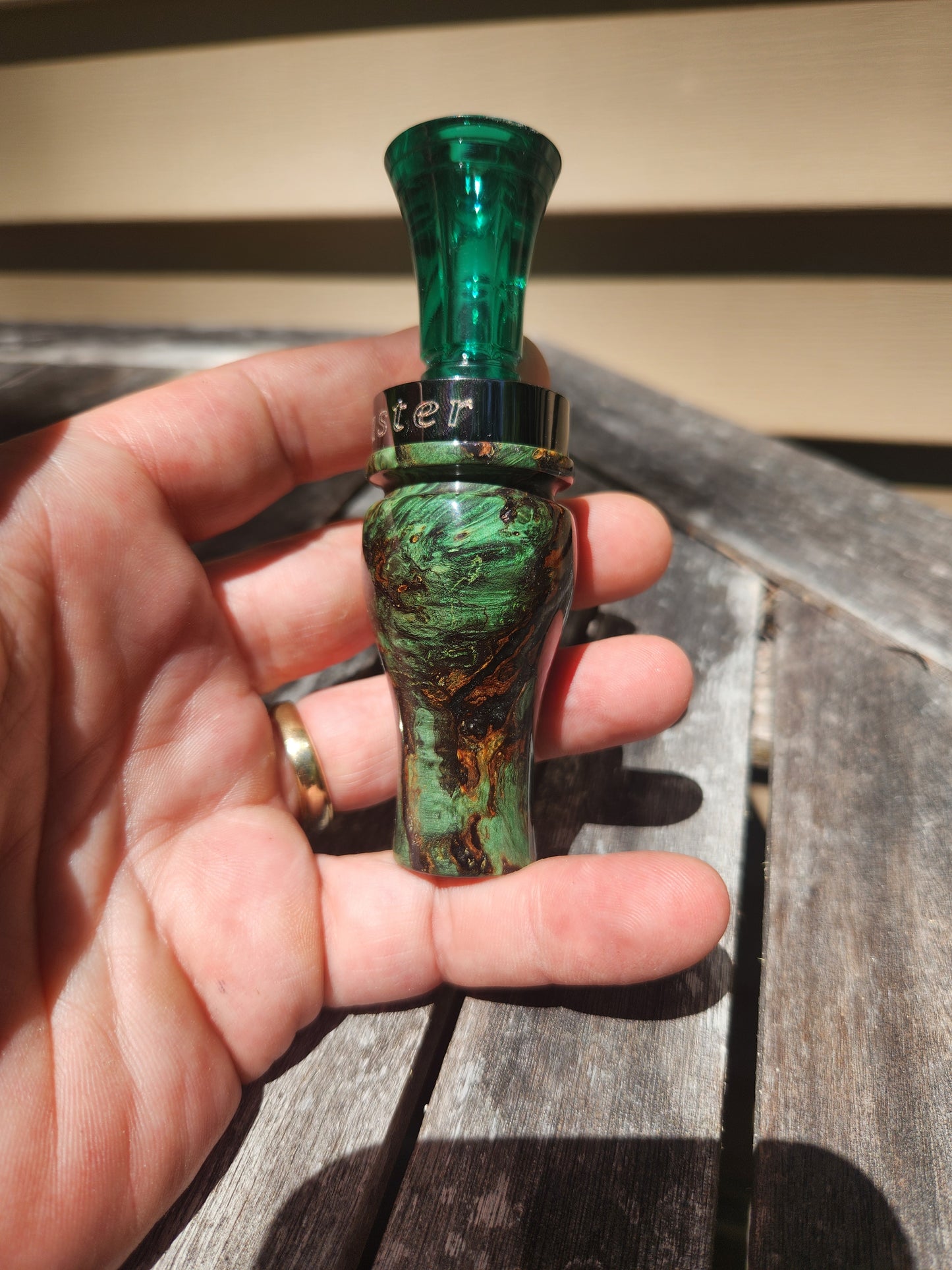 Boxelder burl wood double Reed Duck Call