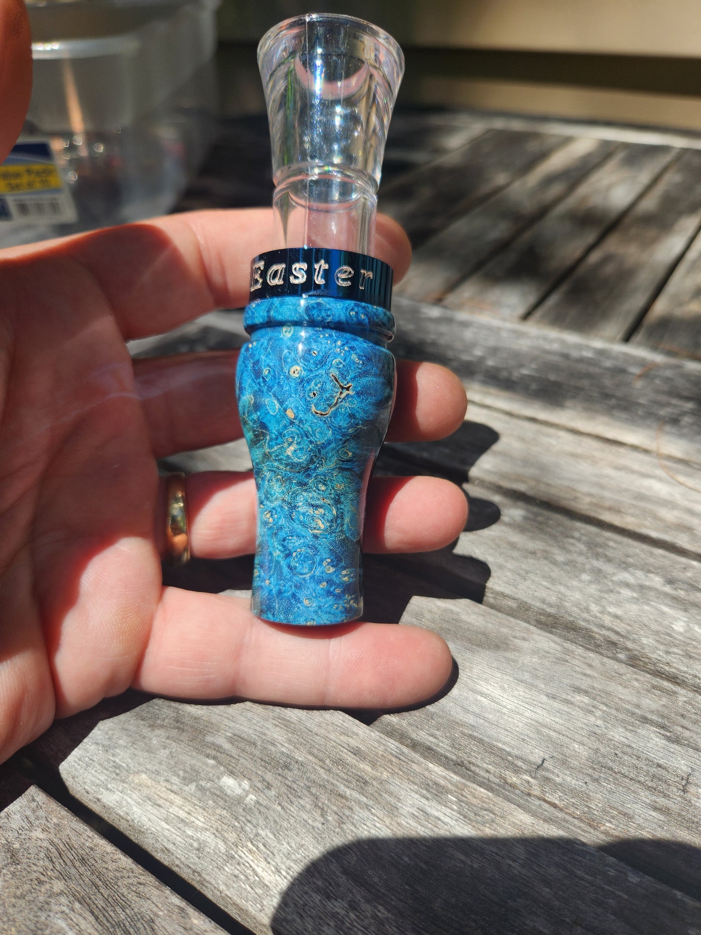 Boxelder burl wood short reed goose call