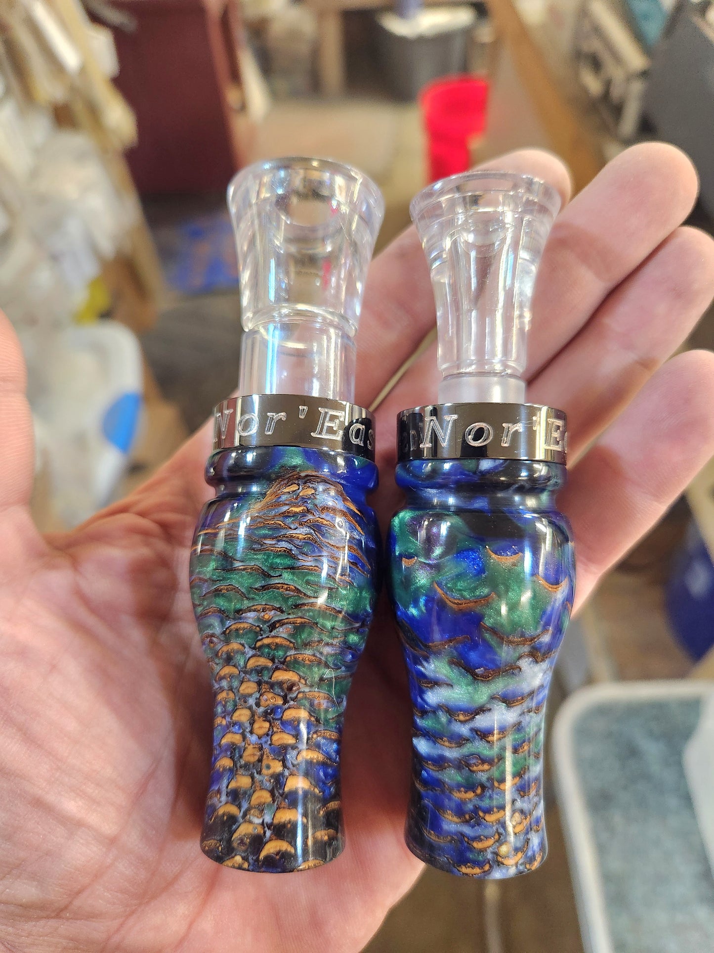 Pine cone duck and goose calls (Tyler)
