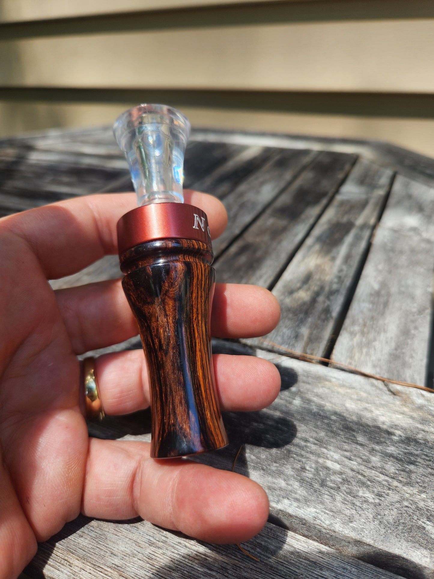 Cocobolo wood single reed duck call