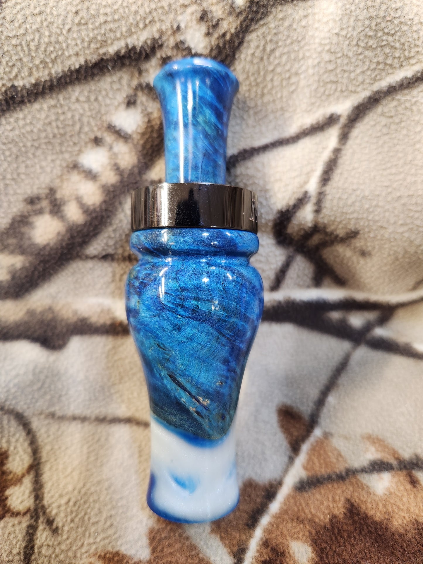 Wood duck and Teal Call maple burl with resin