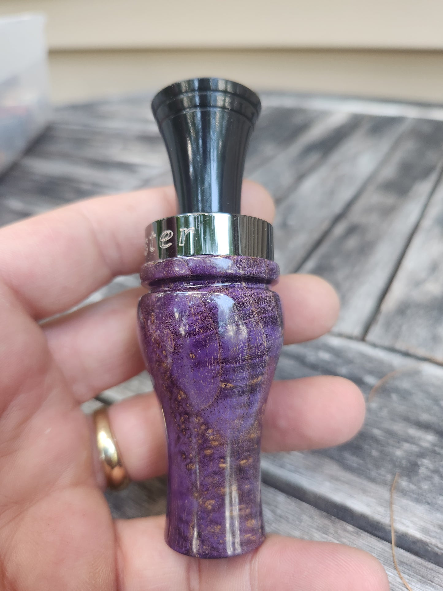 Black ash burl wood double Reed Duck Call