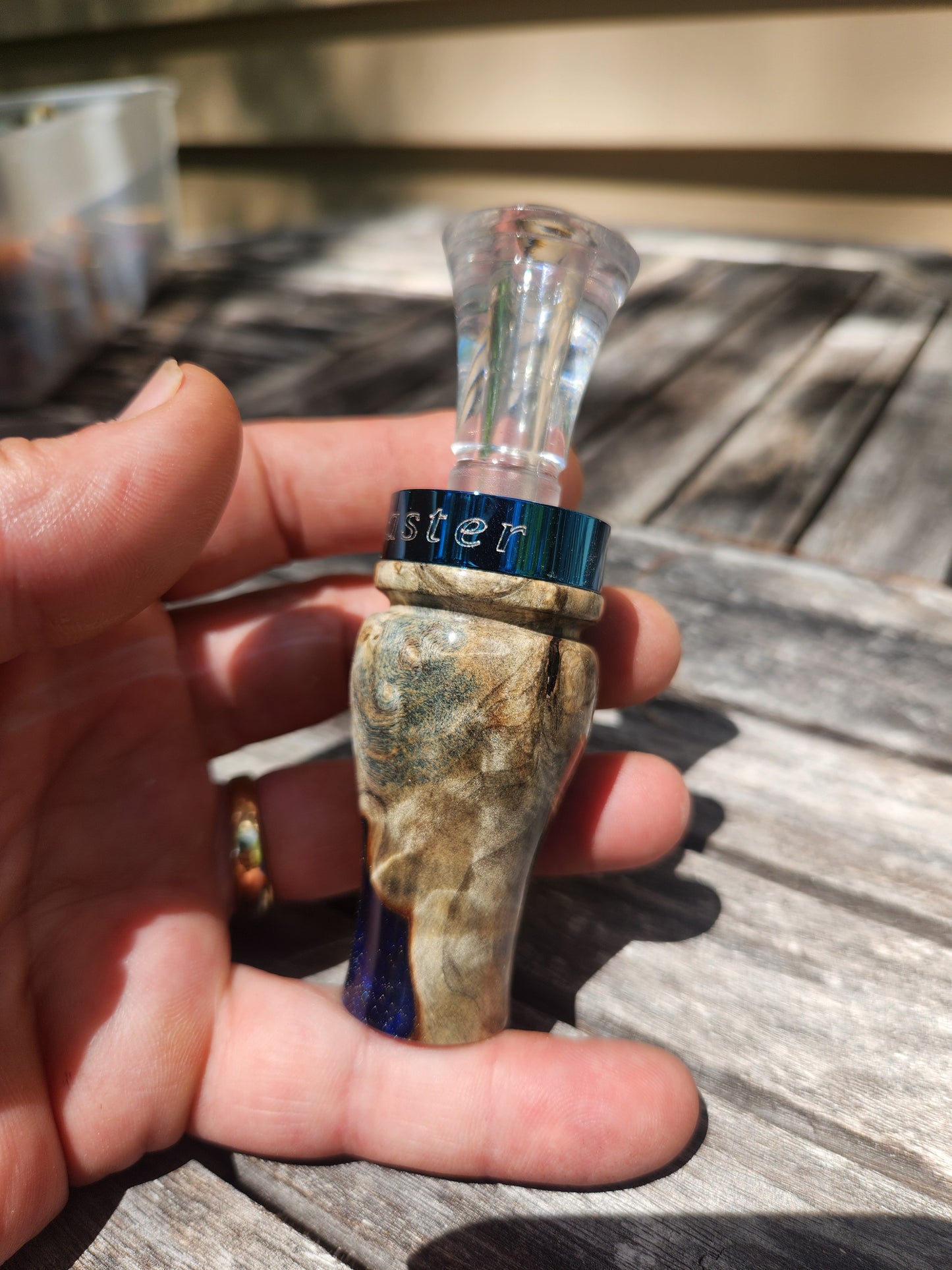 Buckeye burl wood double Reed Duck Call
