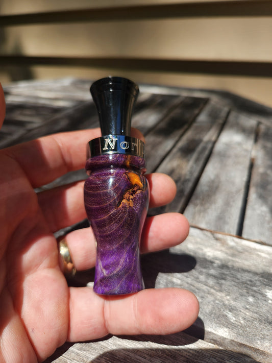 Black ash burl with resin double Reed Duck Call