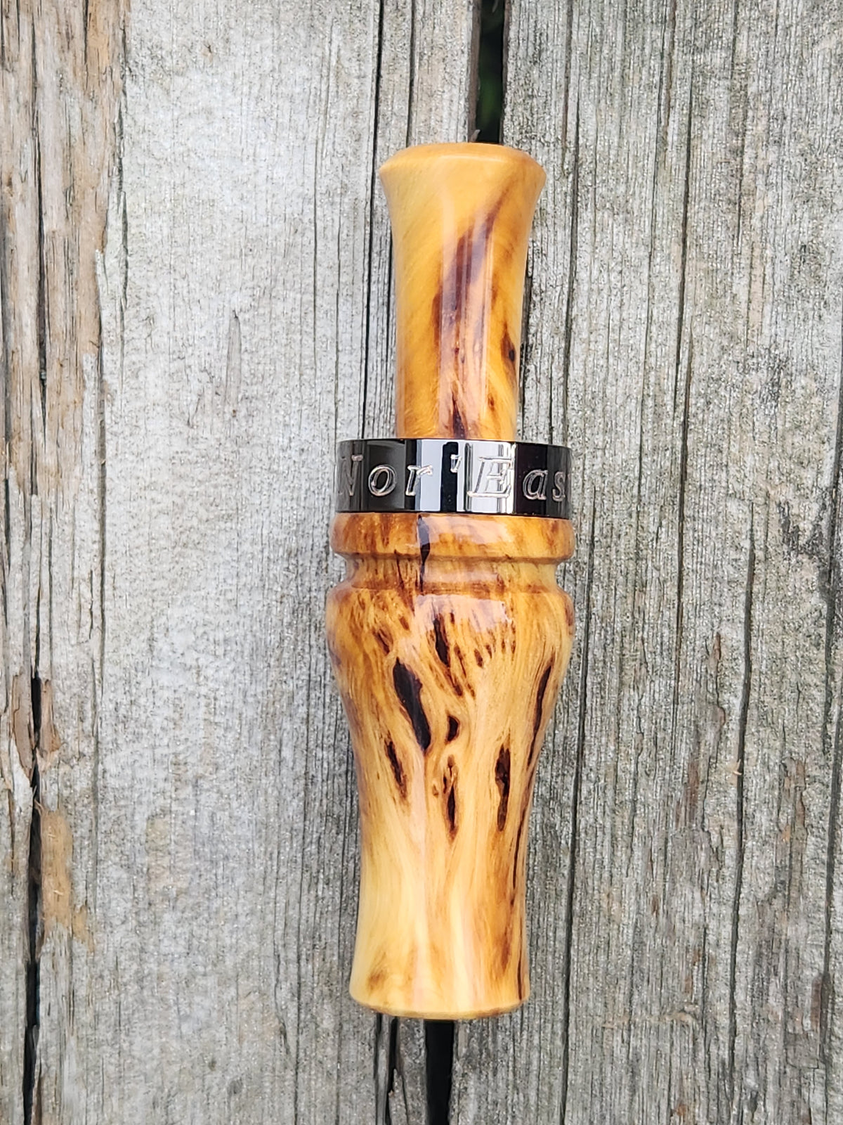 Yellow cedar burl wood, wood duck call