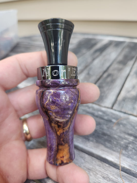 Black ash burl wood double Reed Duck Call